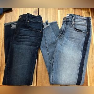 PARKER SMITH Women’s Ankle & Cropped Jeans in Dark Blue and Light Blue